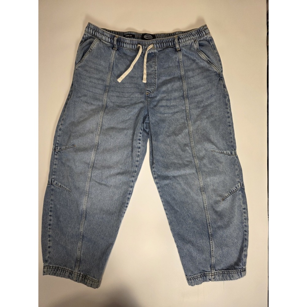 Scoop Barrel Jeans Womens XL  Drawstring Elastic Waist Wide Leg Comfy